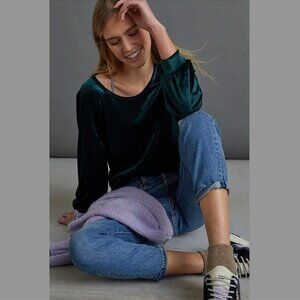 Anthropologie Maeve Candace Velvet Top NWT